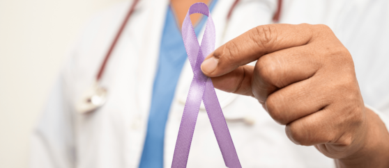 Ruban violet symbole de la journée mondiale de l'épilepsie